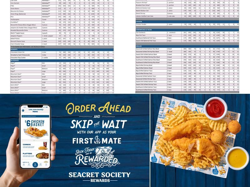 Long John Silver's Menu