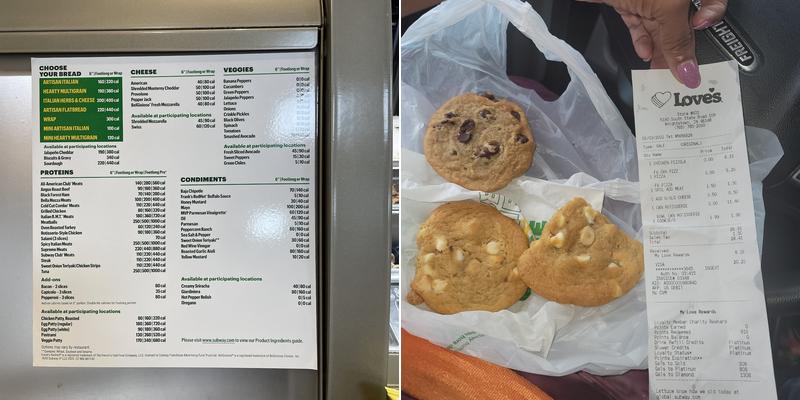 Subway Menu