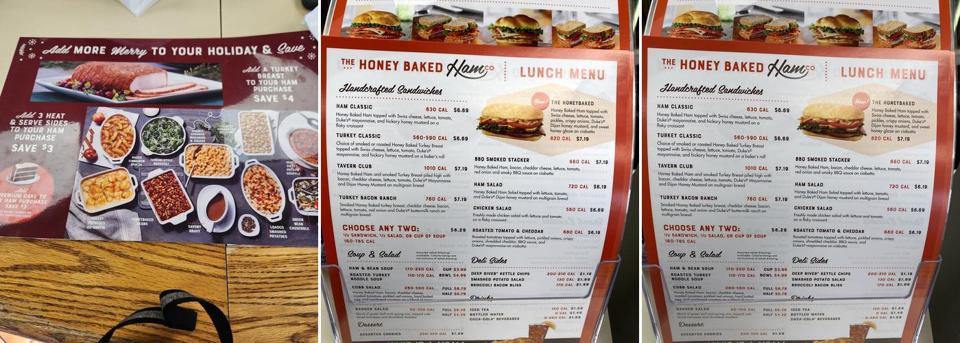 The Honey Baked Ham Company Menu