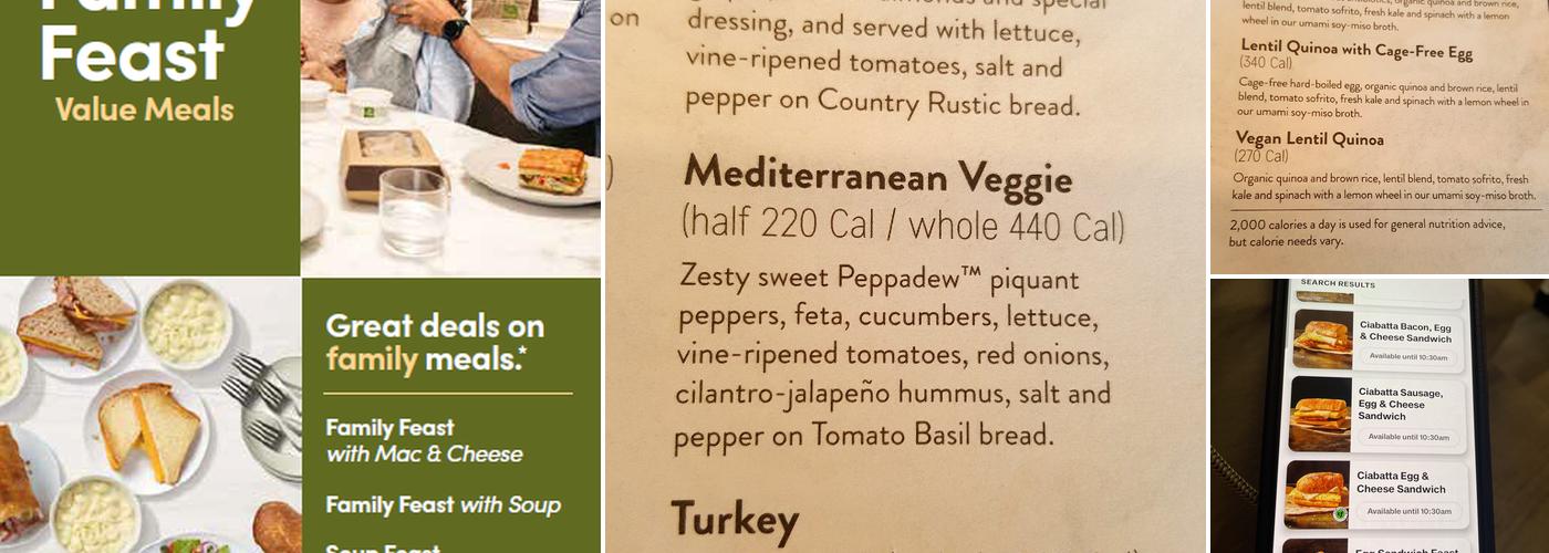 Panera Bread Menu