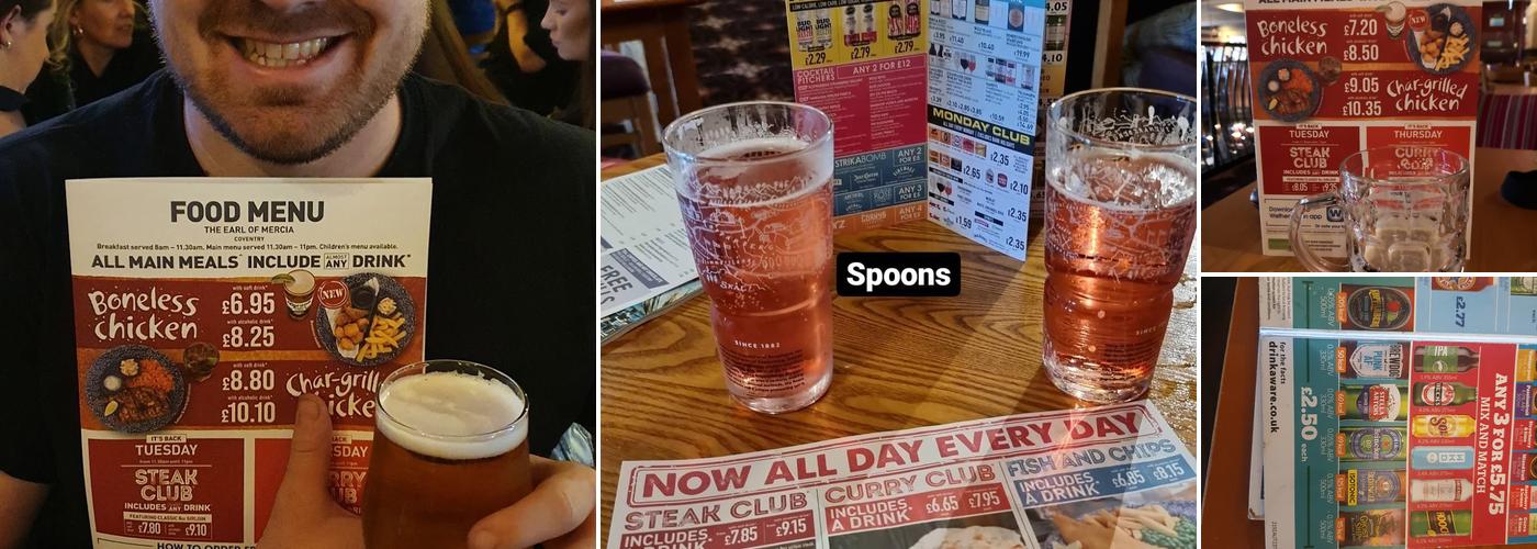 The Earl of Mercia - JD Wetherspoon Menu