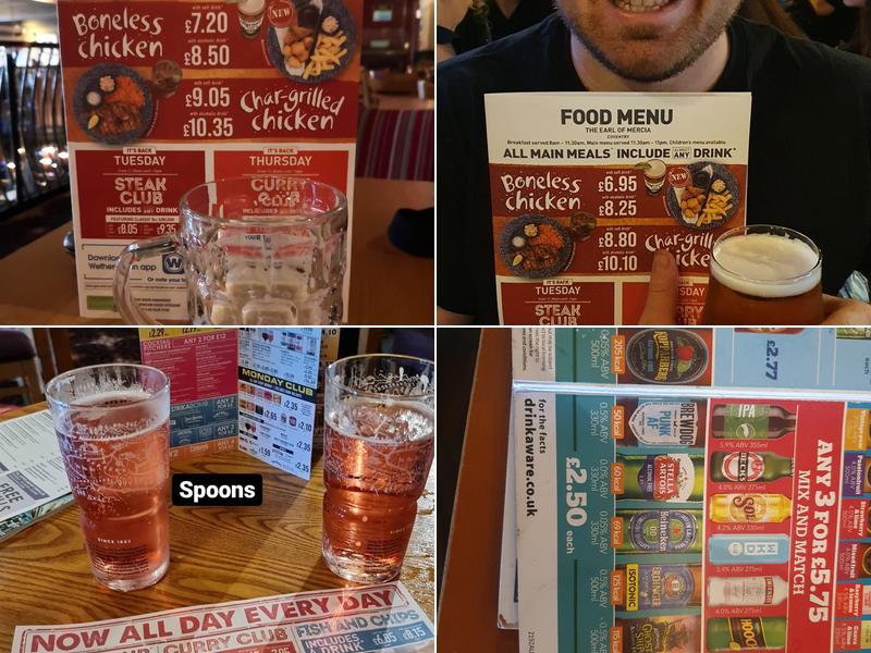 The Earl of Mercia - JD Wetherspoon Menu