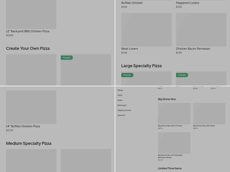 Pizza Hut Menu