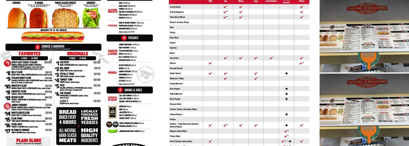 Jimmy John's Menu