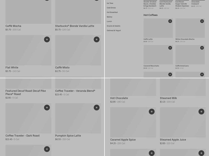 Starbucks Menu