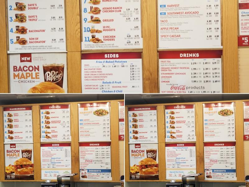 Wendy's Menu