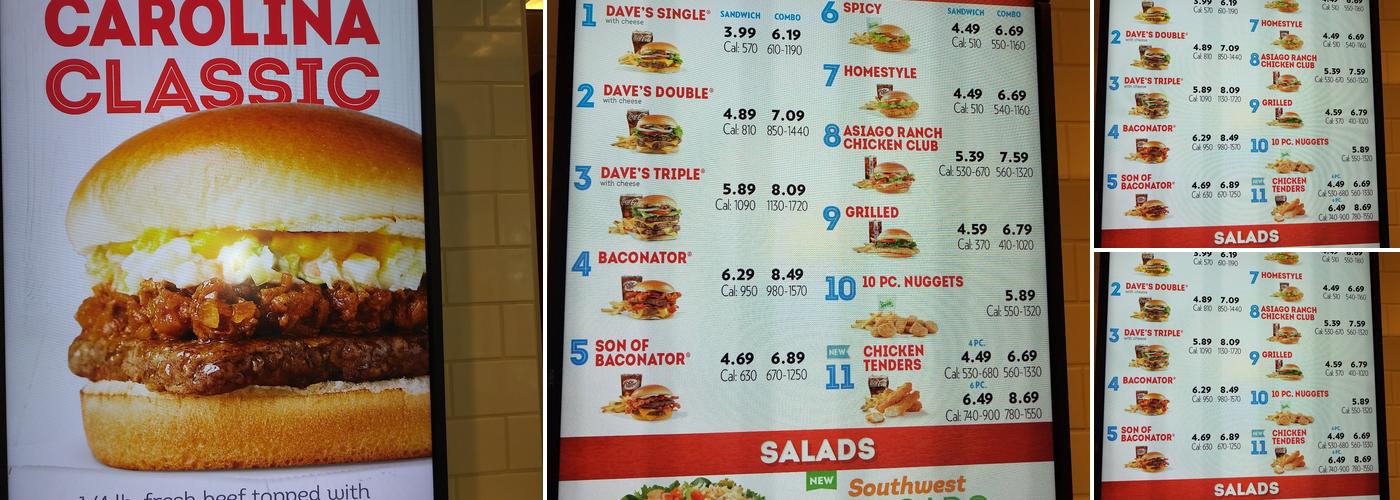 Wendy's Menu