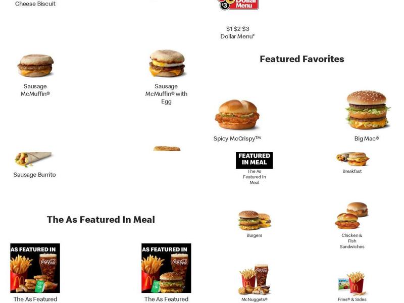 McDonald's Menu