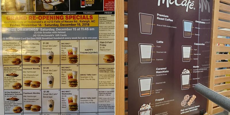 McDonald's Menu