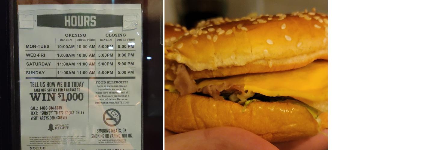 Arby's Menu