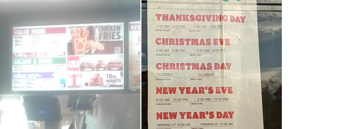 Burger King Menu