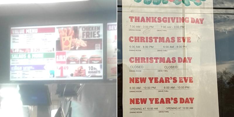 Burger King Menu