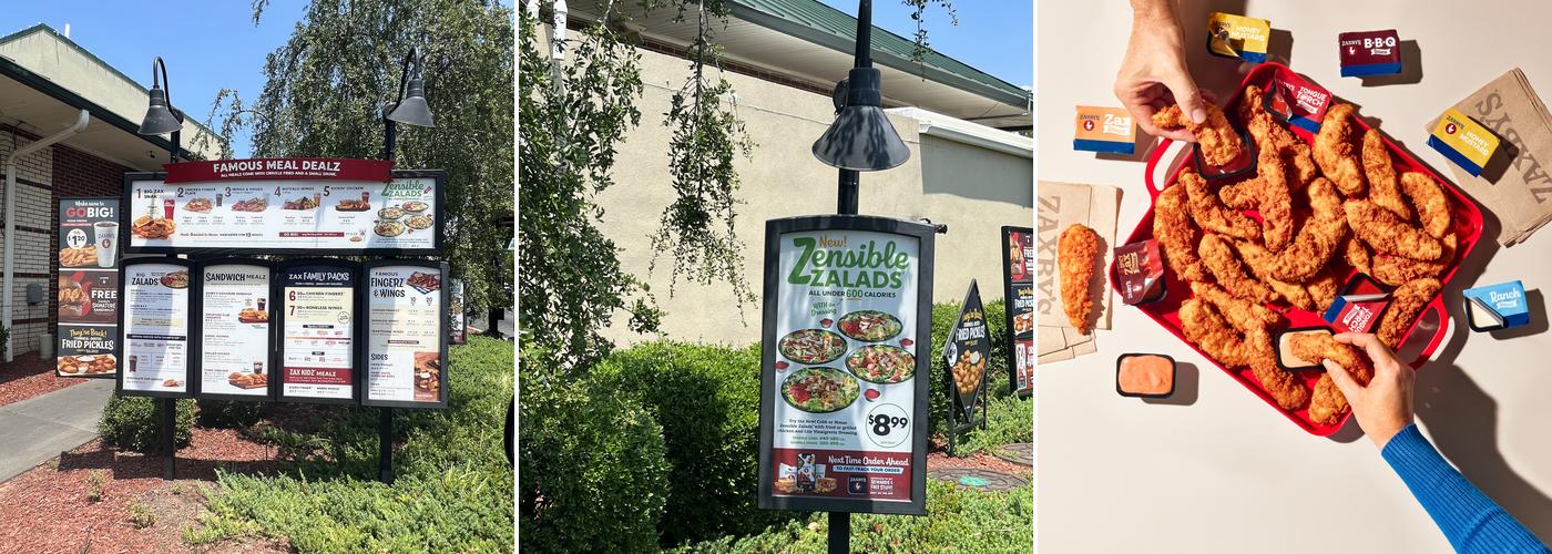 Zaxbys Chicken Fingers & Buffalo Wings Menu