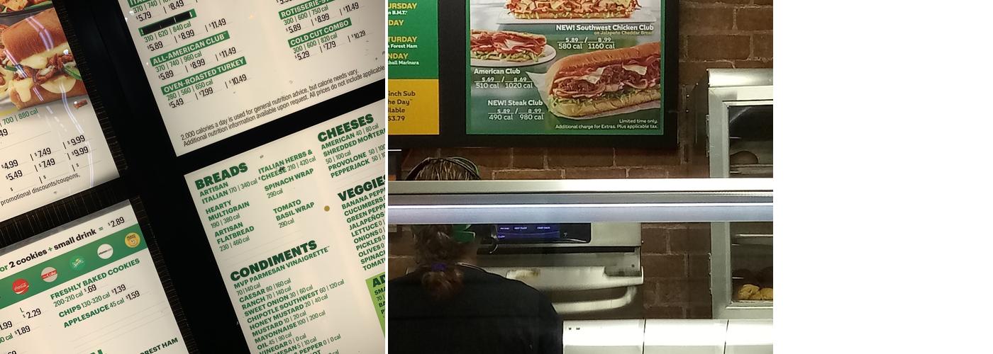 Subway Menu