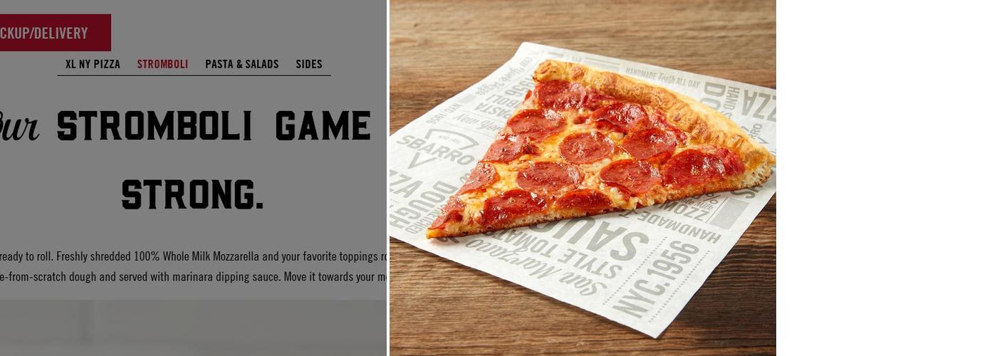 Sbarro Menu