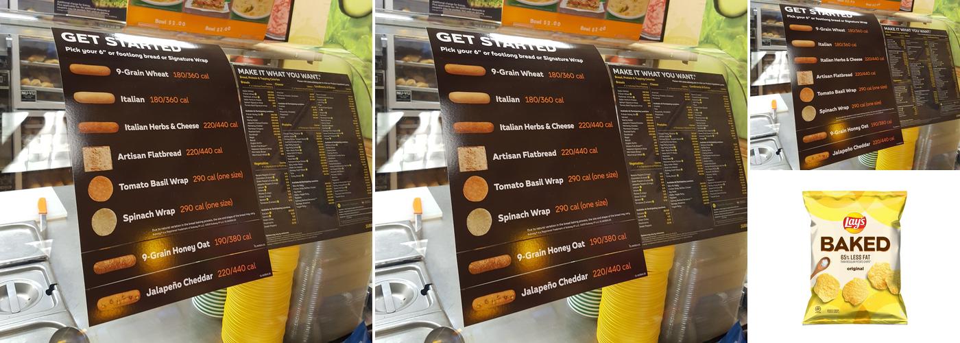 Subway Menu