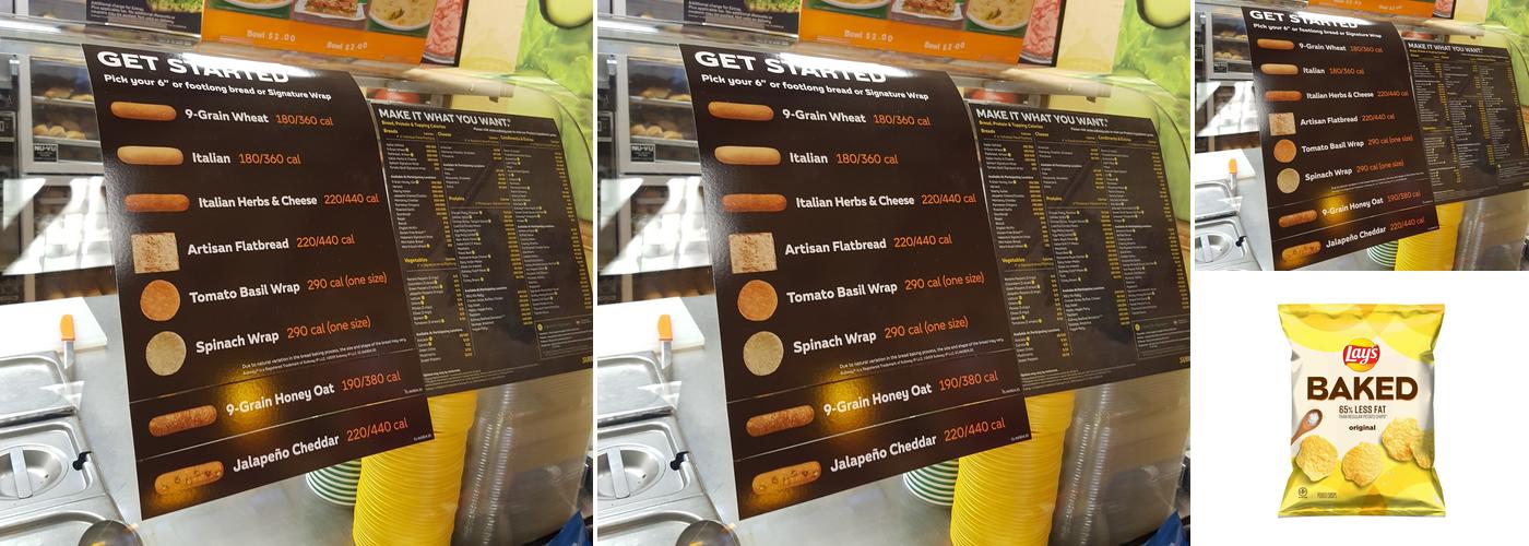 Subway Menu