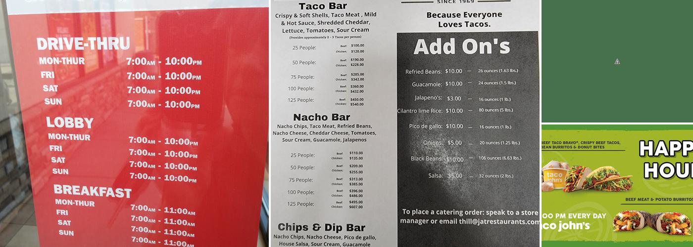 Taco John's Menu