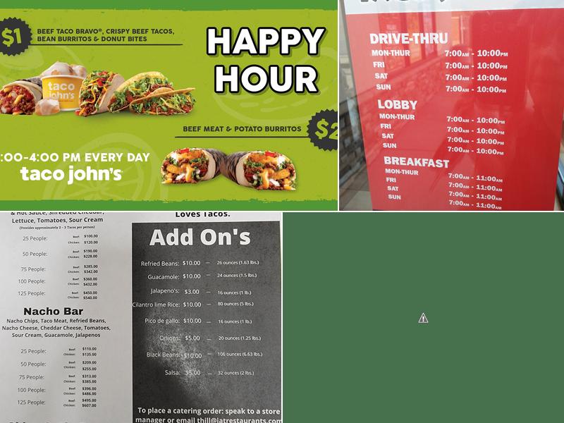 Taco John's Menu