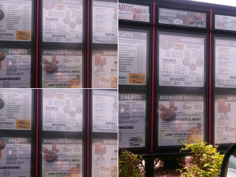 Bojangles Menu