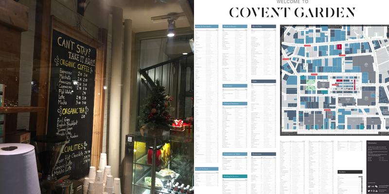 Covent Garden Menu