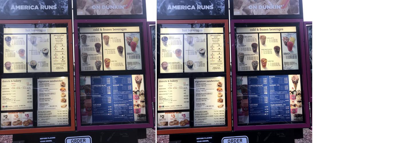 Dunkin' Menu