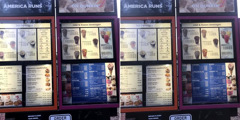 Dunkin' Menu