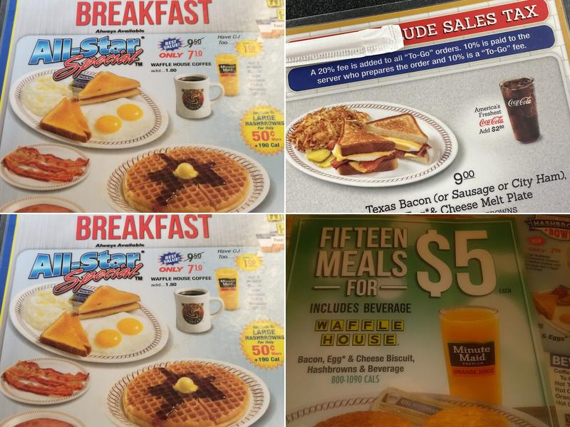 Waffle House Menu