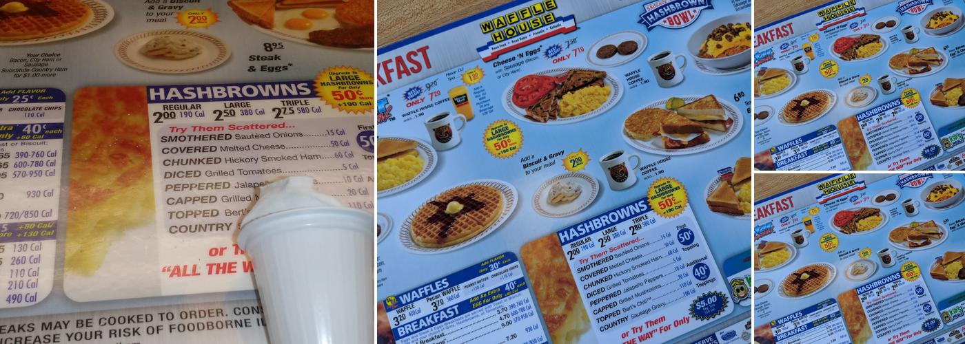 Waffle House Menu