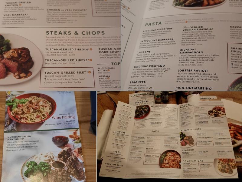 Carrabba's Italian Grill Menu
