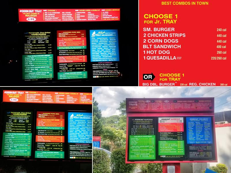 Cook Out Menu
