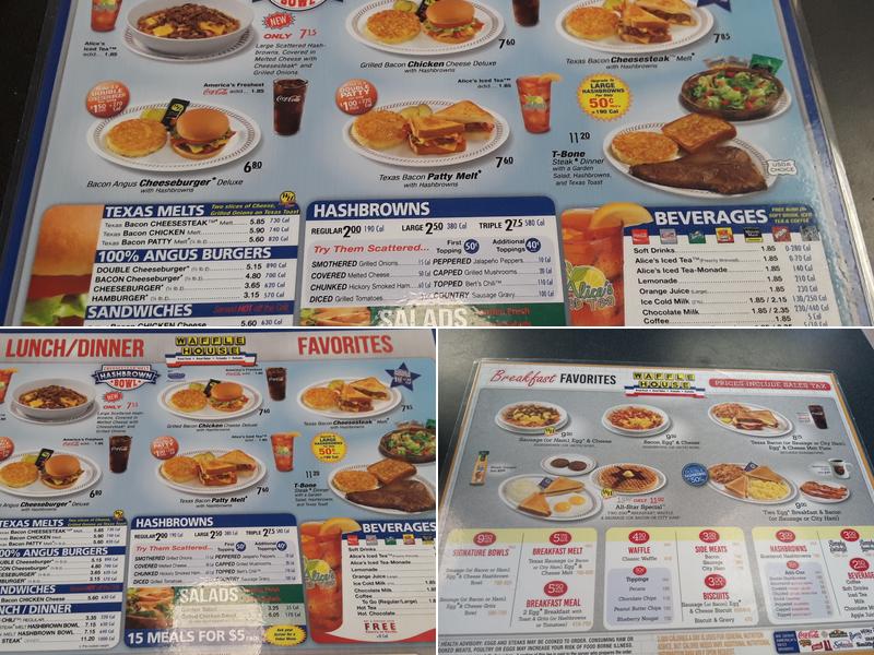Waffle House Menu