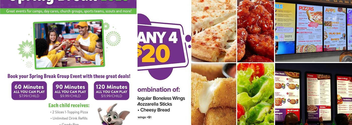 Chuck E. Cheese Menu