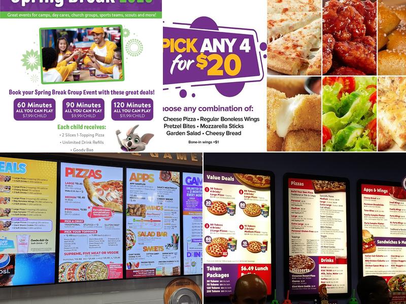 Chuck E. Cheese Menu