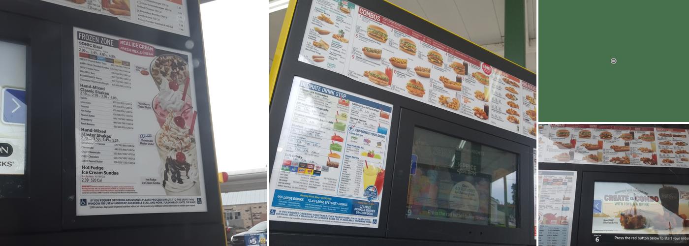 Sonic Drive-In Menu