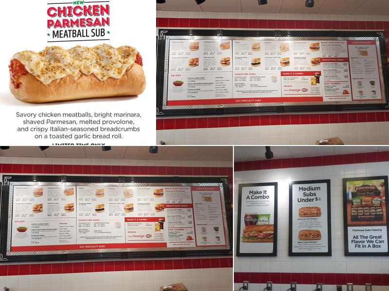 Firehouse Subs Bent Tree Menu