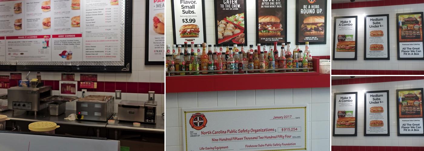Firehouse Subs Brier Creek Menu