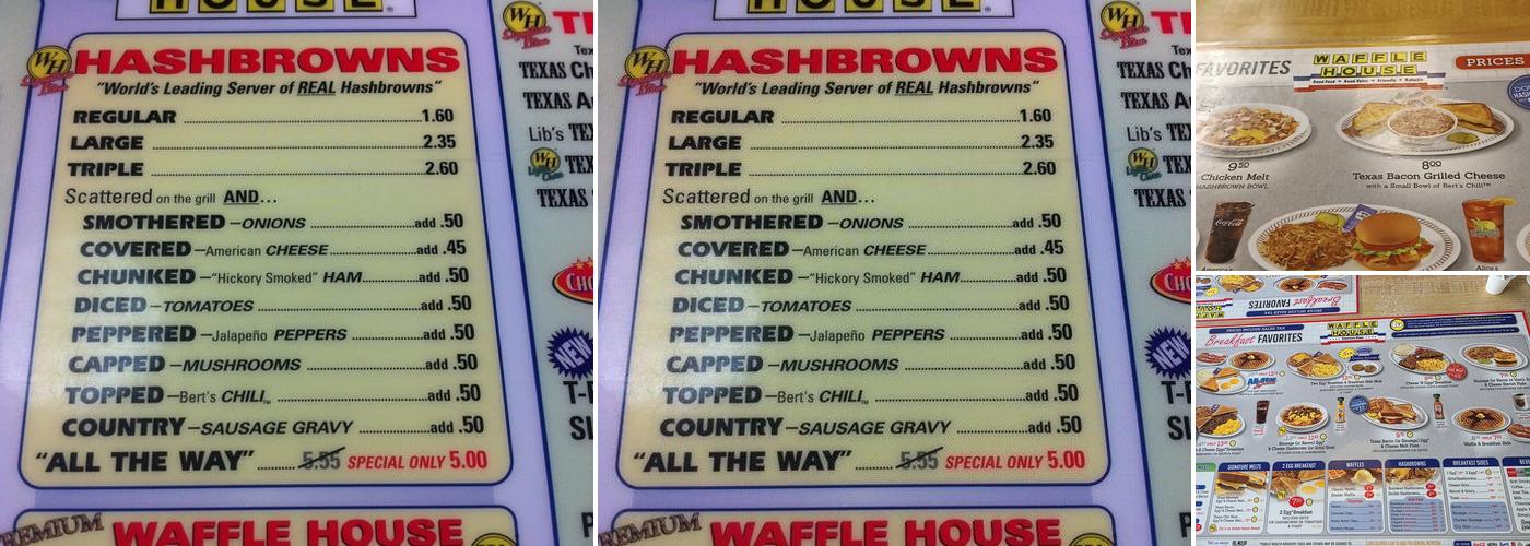 Waffle House Menu