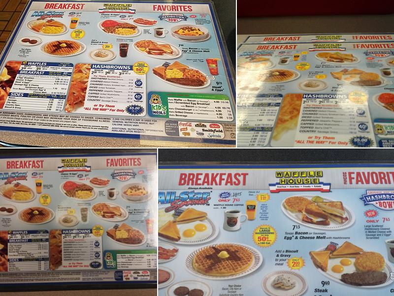 Waffle House Menu
