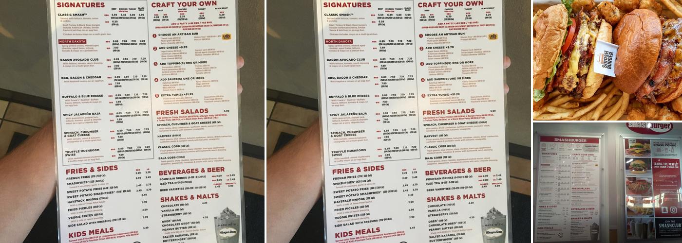 Smashburger Menu