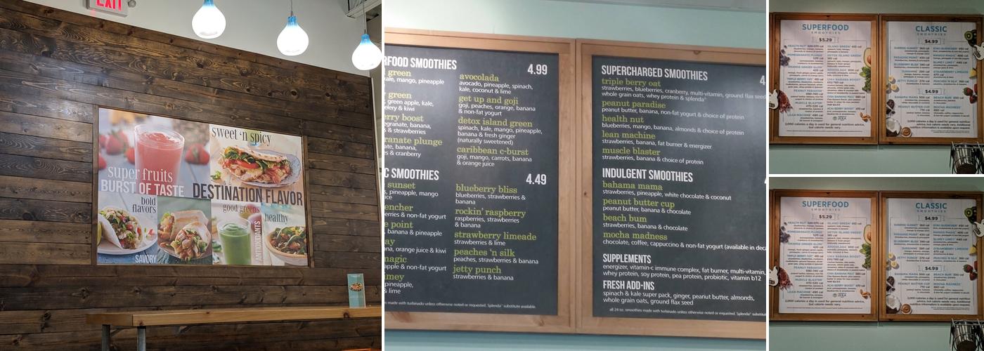 Tropical Smoothie Cafe Menu