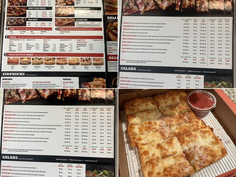 Jet's Pizza Menu