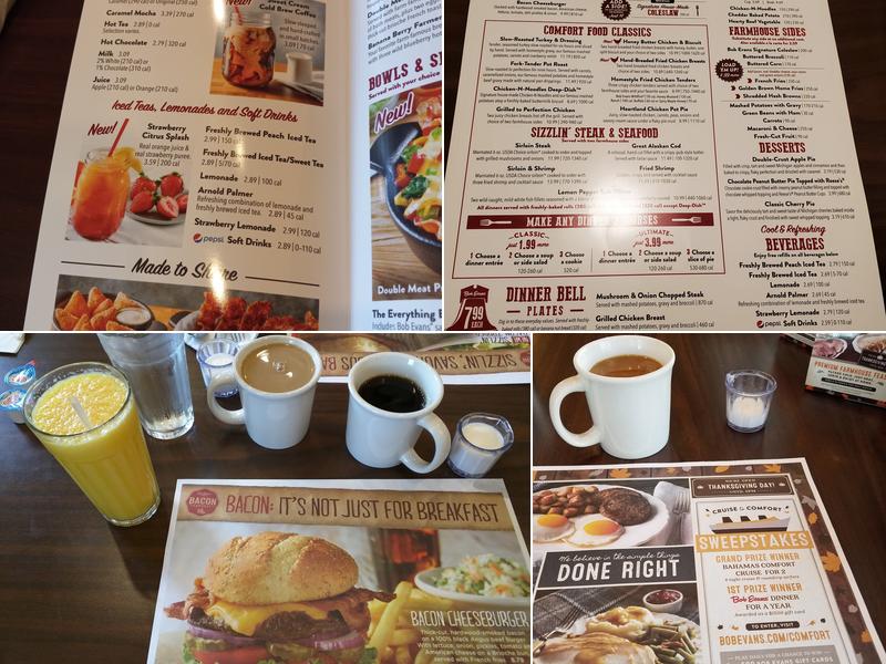 Bob Evans Menu