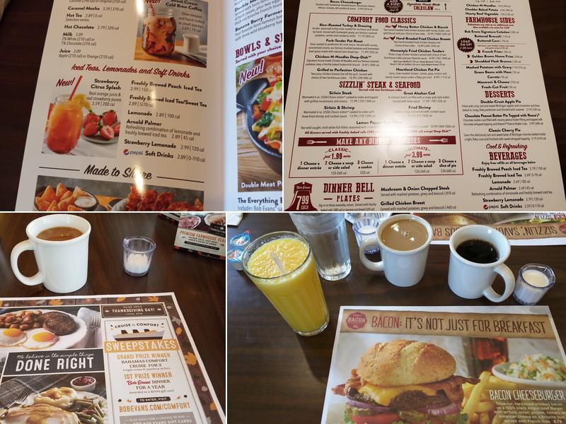 Bob Evans Menu