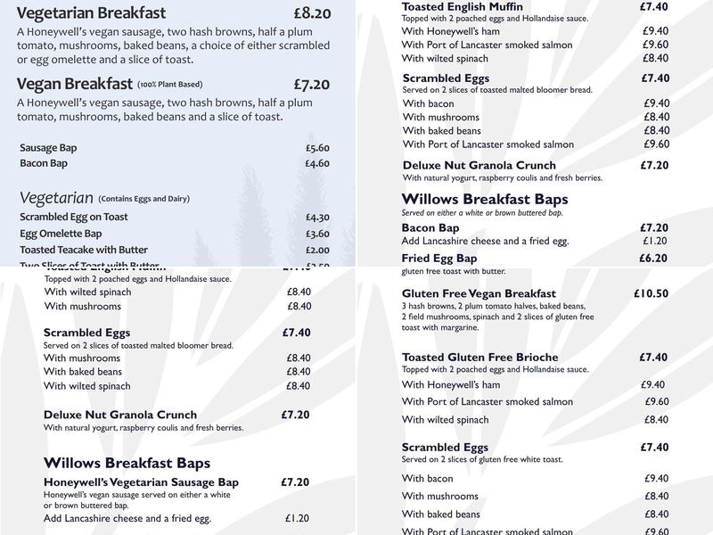 Barton Grange Garden Centre Menu
