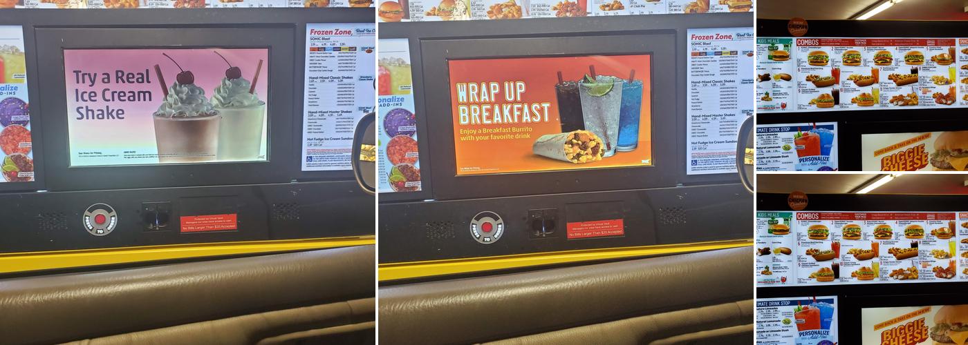Sonic Drive-In Menu