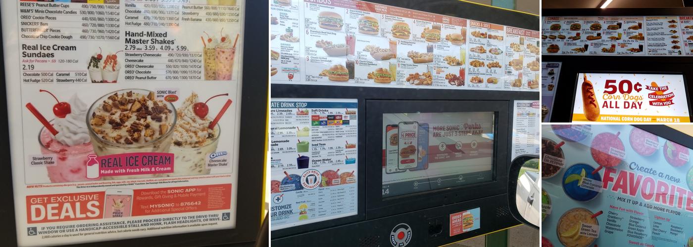 Sonic Drive-In Menu