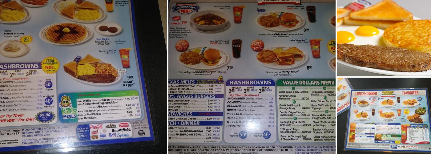 Waffle House Menu