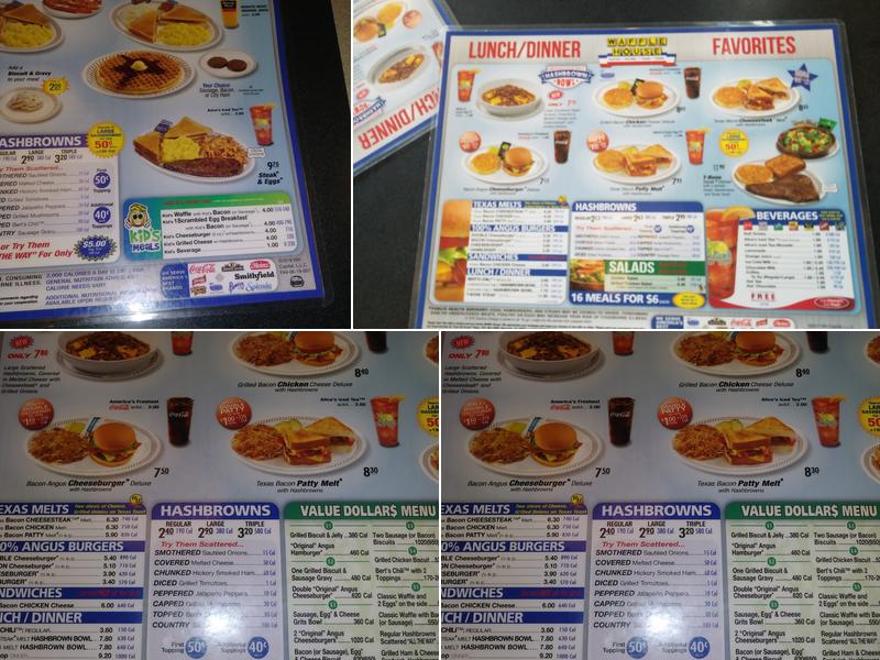 Waffle House Menu