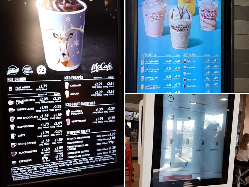 McDonald's Minster Services Menu
